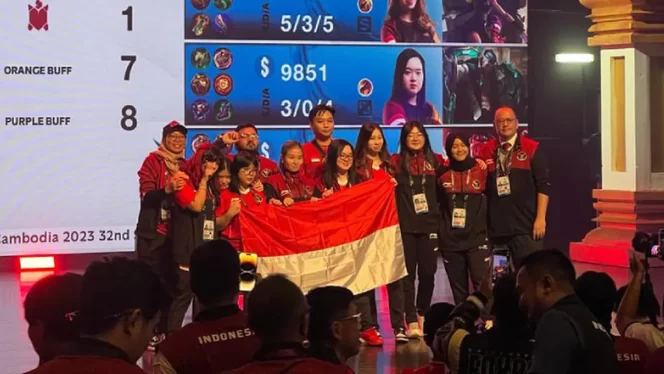 
 Hasil MLBB SEA Games 2023: Tim Putri Indonesia Raih Medali Emas Usai Taklukkan Filipina, Comeback Is Real. (Doc: PB ESI)