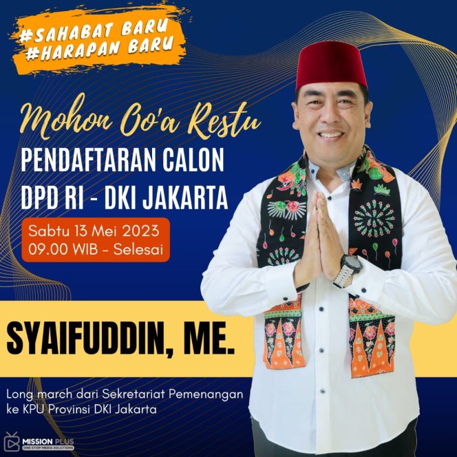 
 Syaifuddin, ME Calon DPD RI DKI Jakarta

