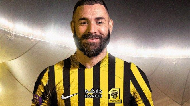 
 Karim Benzema resmi gabung dengan klub Liga Arab Saudi, Al Ittihad, Senin (6/5/2023).