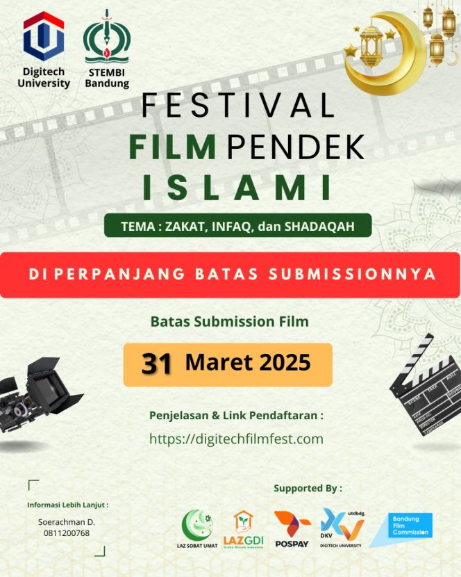 
 Festival Film Pendek Islami 2025 Perpanjang Batas Penyerahan Film Hingga 31 Maret 2025