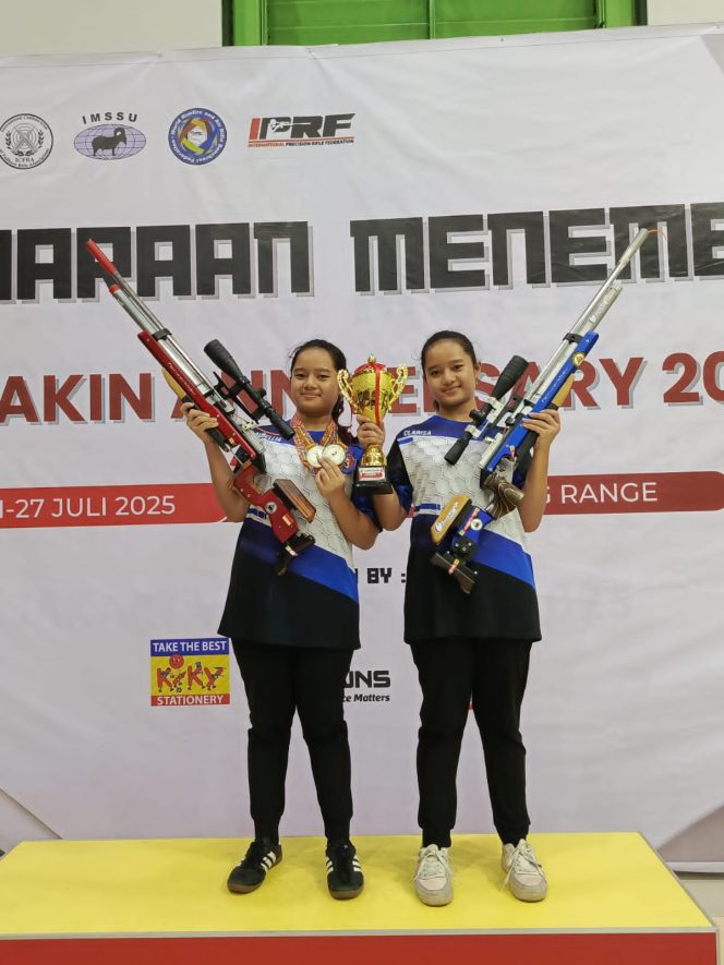 
 Aurellia Cassandra dan Clarisa Azalia Sumbang Medali Emas di Kelas Multi-Range Kejuaraan Menembak HUT PB PERBAKIN 2025